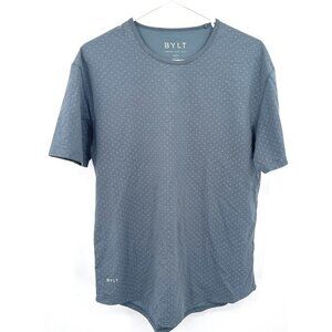 Bylt Premium Basics Drop Cut Lux S/S Performance Blue Polka Dot Shirt Mens L
